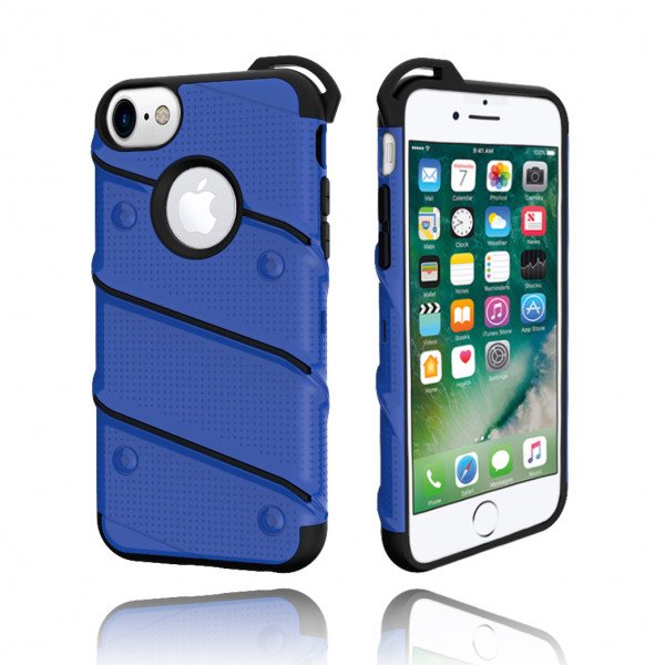 Wholesale iPhone 7 Shockproof Hybrid Case (Blue)